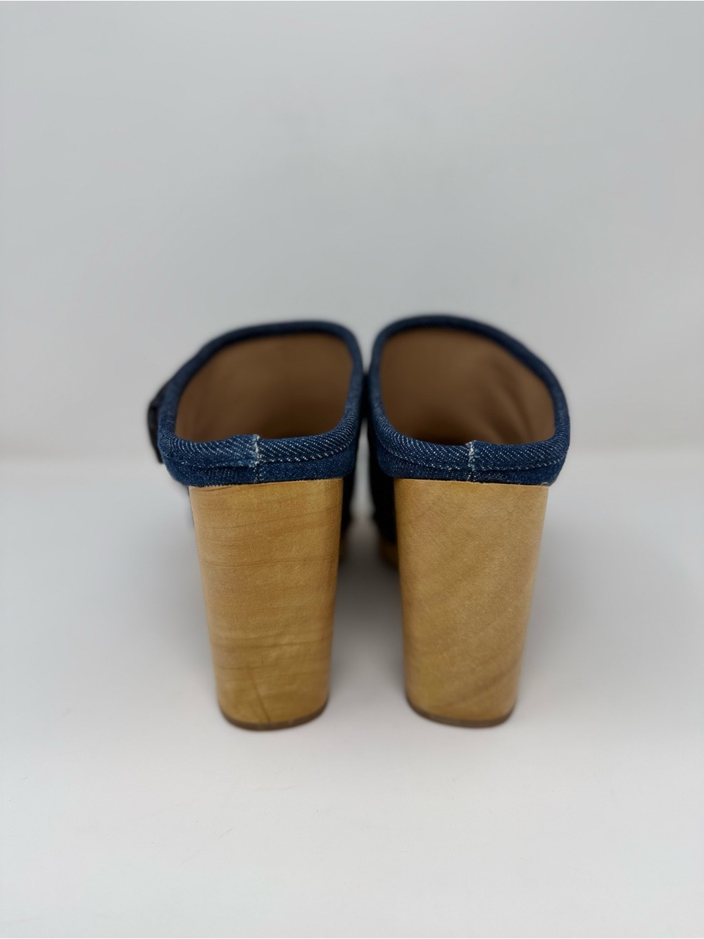 New Veronica Beard Dacey Denim Clog Blue Sz 8 - Picture 4 of 13